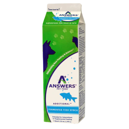 Answers Frozen Dog & Cat Fermented Fish Stock 1qt - Image 1
