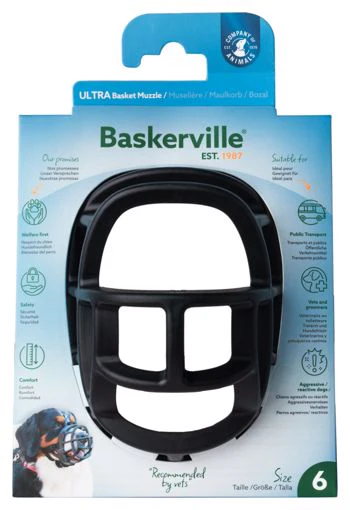 Baskerville Ultra Muzzle  Black  Size 6 - Image 1