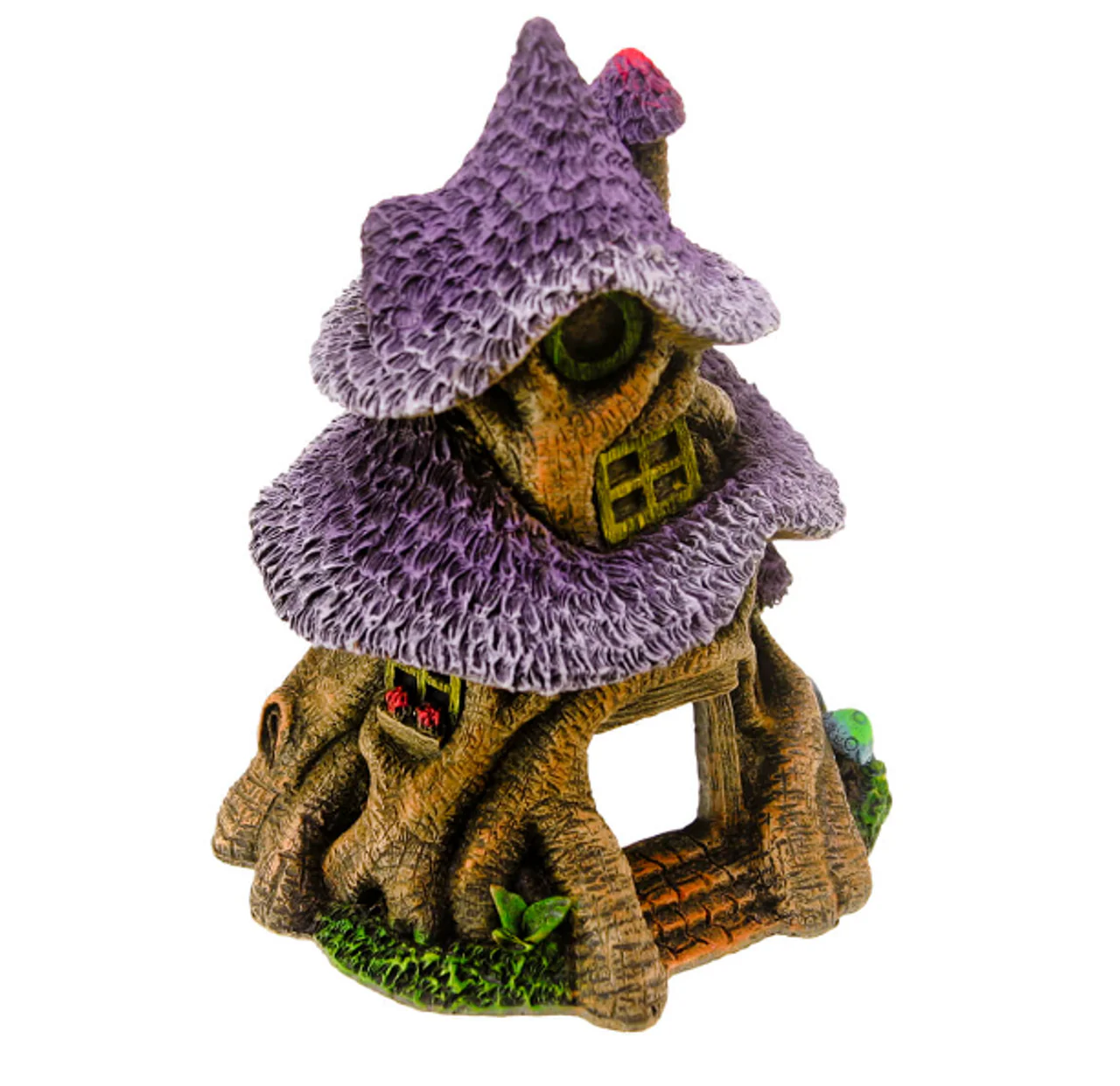 Blue Ribbon Exotic Environments Thatched Roof Tree House Ornament - Image 1