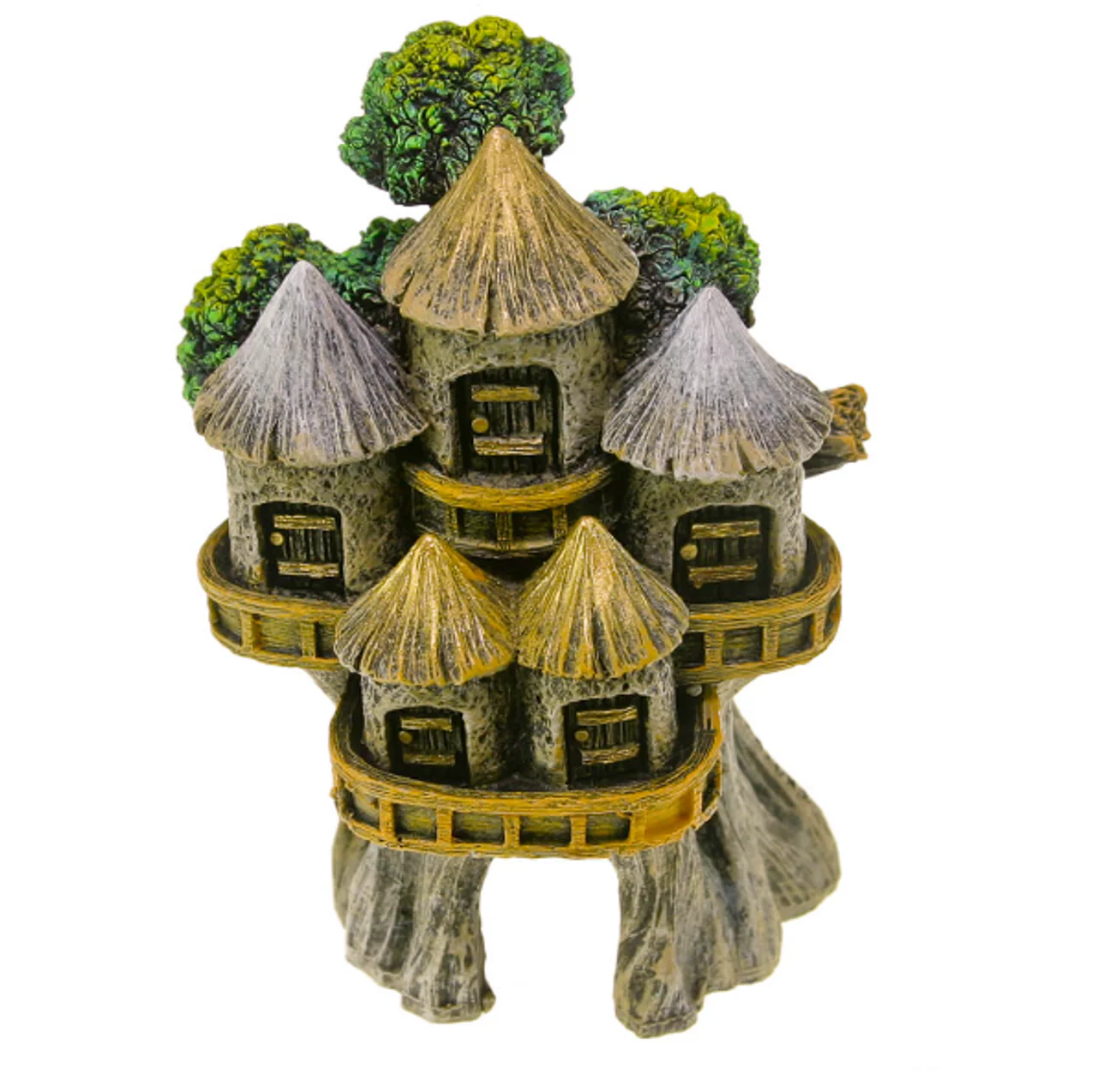 Blue Ribbon Exotic Environments Tree House Village Ornament - Image 1