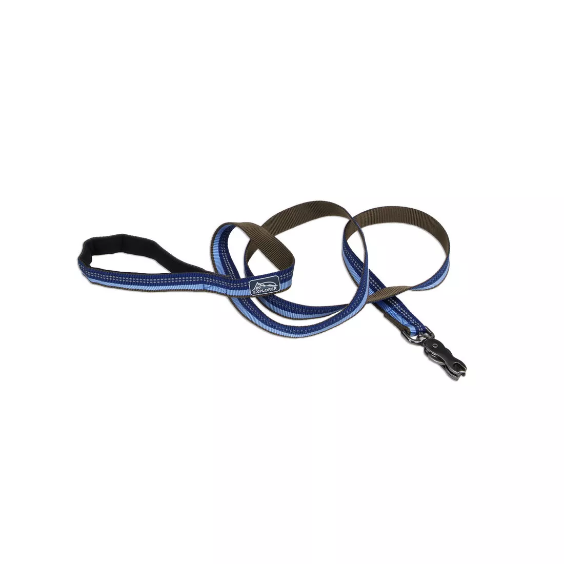 Coastal K9 Explorer 6ft Long 5/8in Reflective Dog Leash with Scissor Snap Sapphire - Image 1
