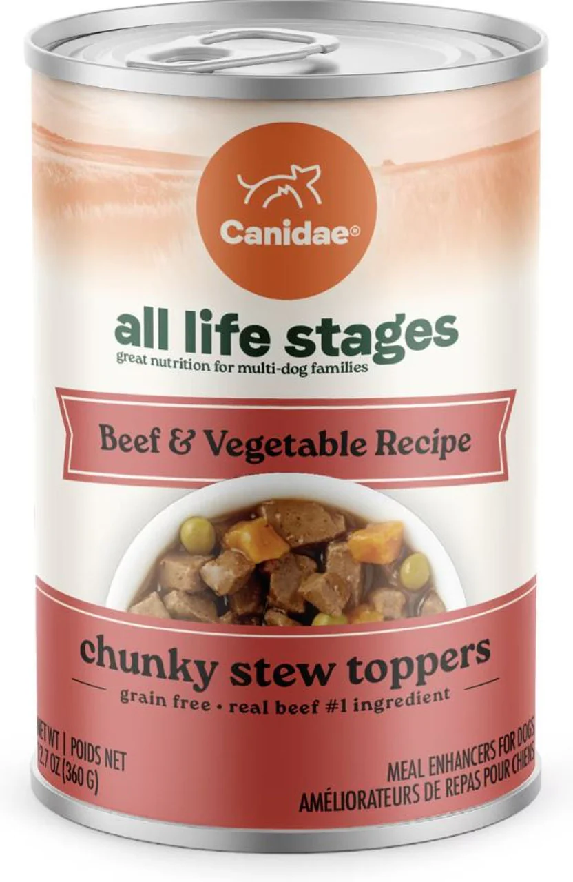 Canidae All Life Stages Beef & Vegetable Chunky Stew Canned Dog Food 12.7oz - Image 1