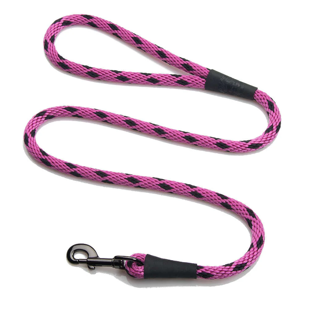 Mendota Snap Leash Large 1/2 in Lead 6 ft Purple Diamond - Image 1