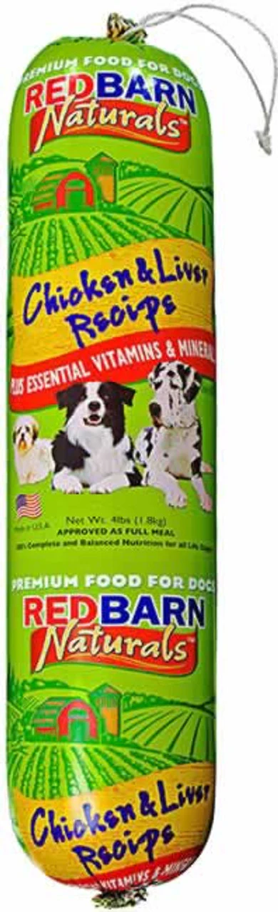 Redbarn Natural Chicken & Liver Dog Food Roll 4lb - Image 1