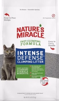 Natures Miracle Intense Defense Unscented Clumping, Cat Litter, 20lb - Image 1