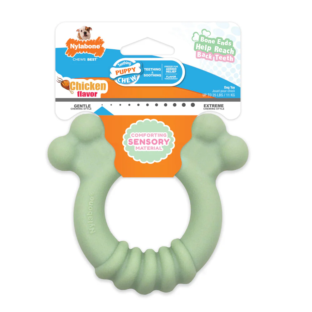 Nylabone Sensory Material Puppy Teething Ring - Image 1