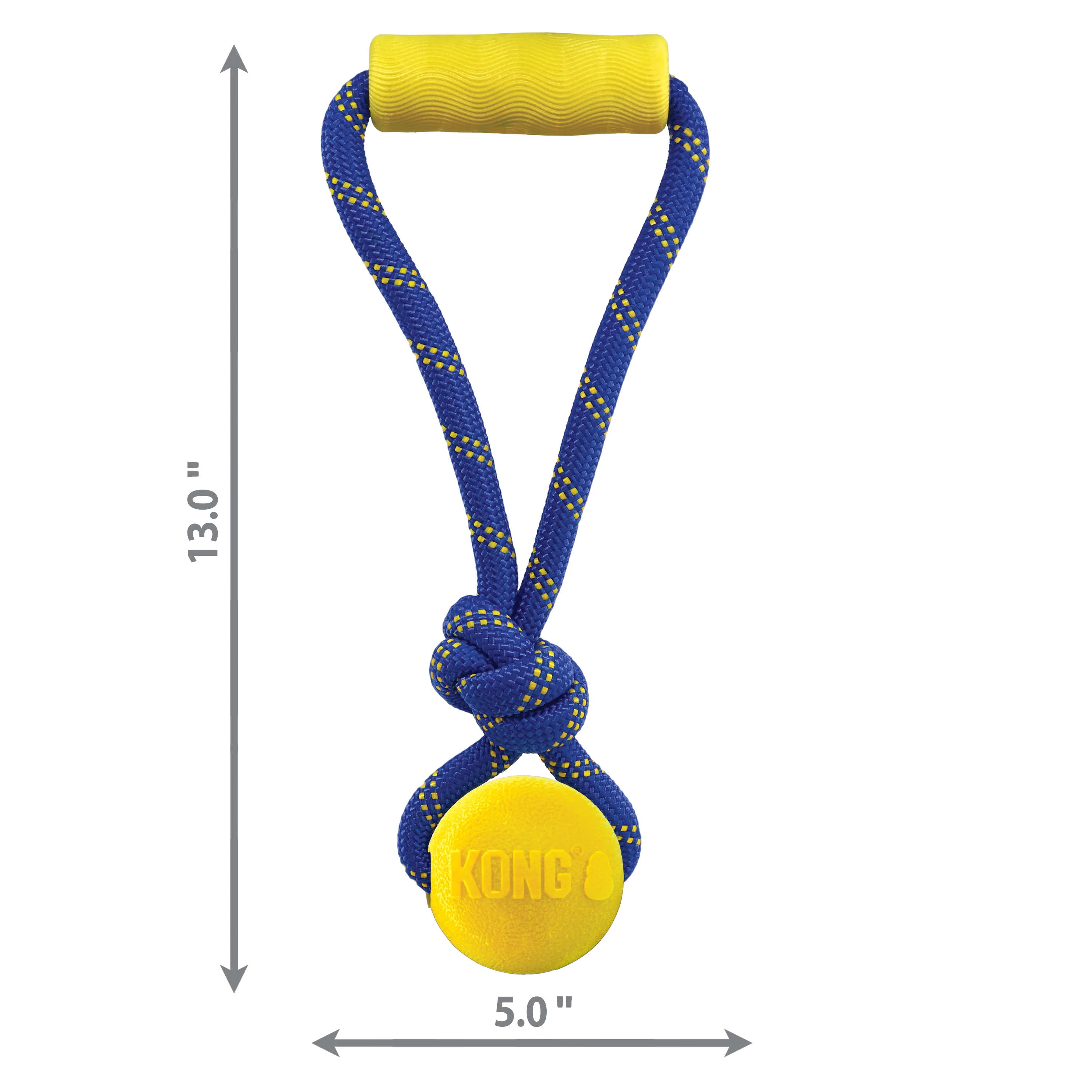 Kong Dog Toy Jaxx Brights Tug with Ball Medium Assorted - Image 1