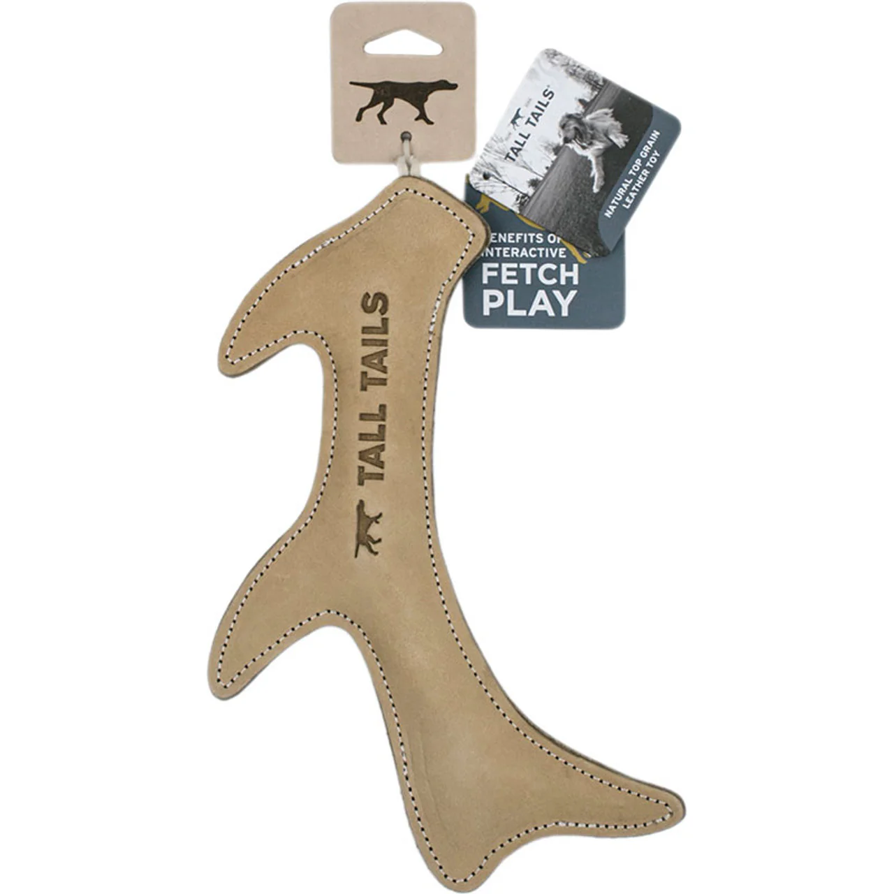 Tall Tails Natural Leather Antler Dog Toy PT651 - Image 1