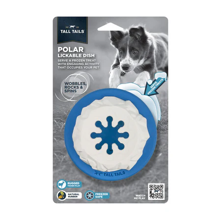 Tall Tails Dog Toy Rubber Polar Reward Toy 4" Blue - Image 1