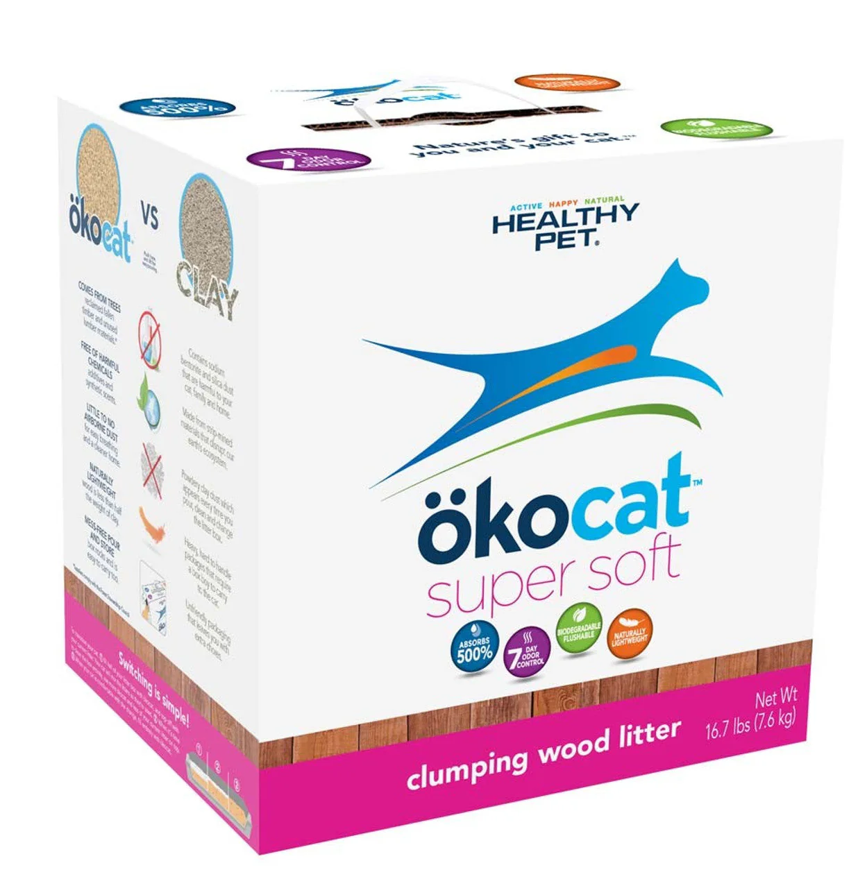 Okocat Super Soft Clumpin Wood Litter 15.8lb - Image 1
