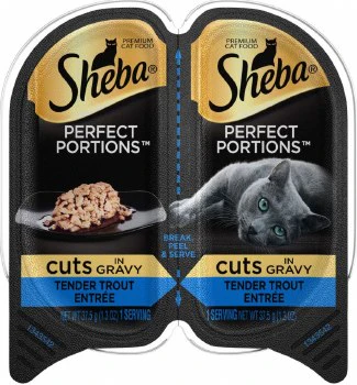 SHEBA Wet Cat Food Cuts in Gravy Tender Trout Entree - Image 1