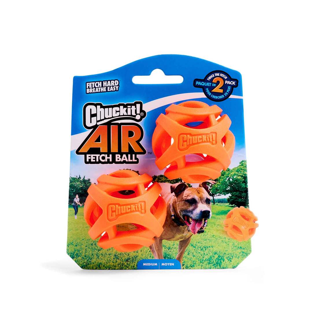 Chuckit! Air Fetch Ball Dog Toy, Medium 2pk - Image 1
