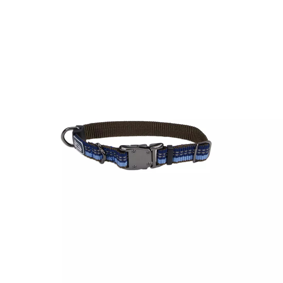 Coastal K9 Explorer 5/8in Wide 8-12in Reflective Adjustable Dog Collar Sapphire - Image 1
