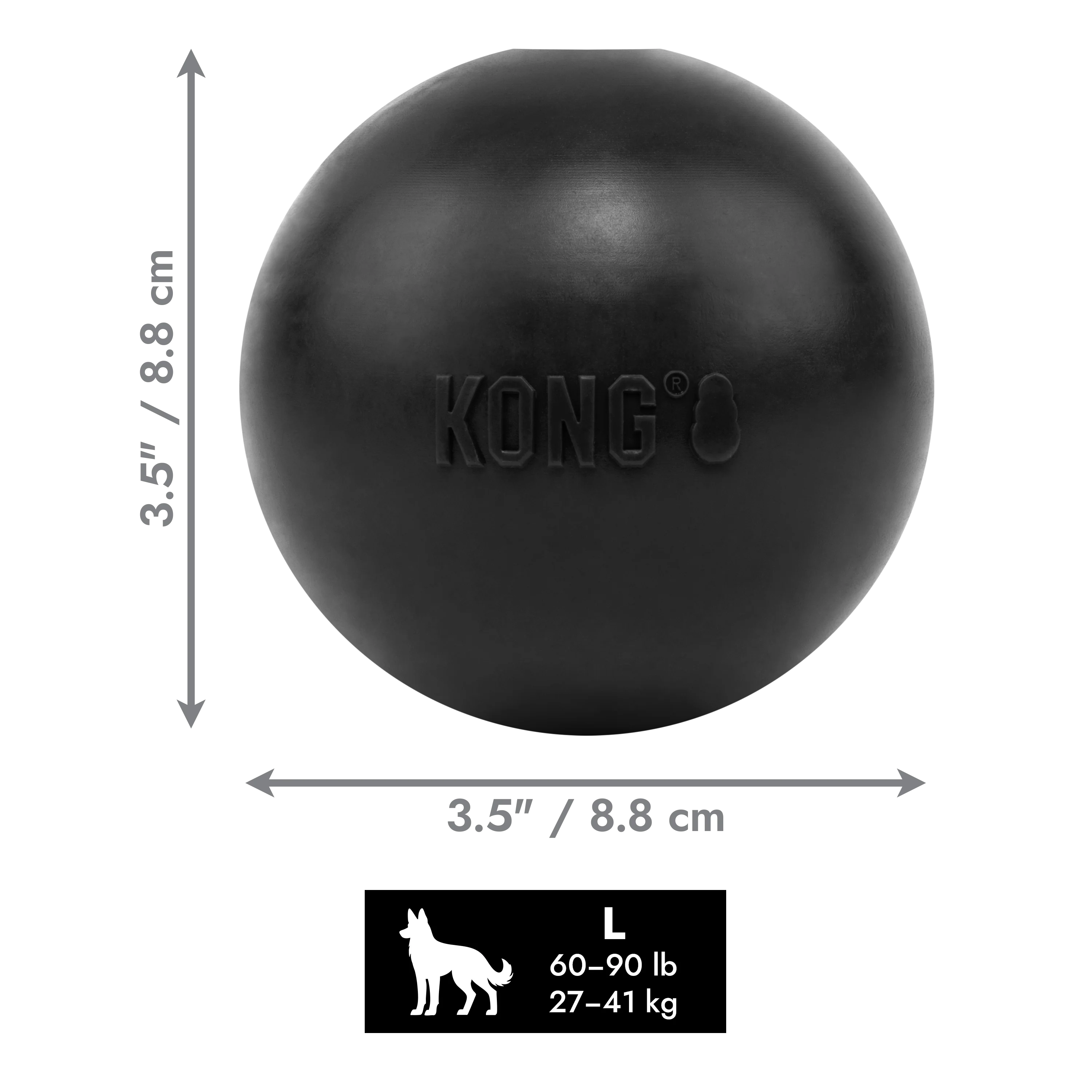 Kong Dog Toy Extreme Ball with Hole Large - Image 1