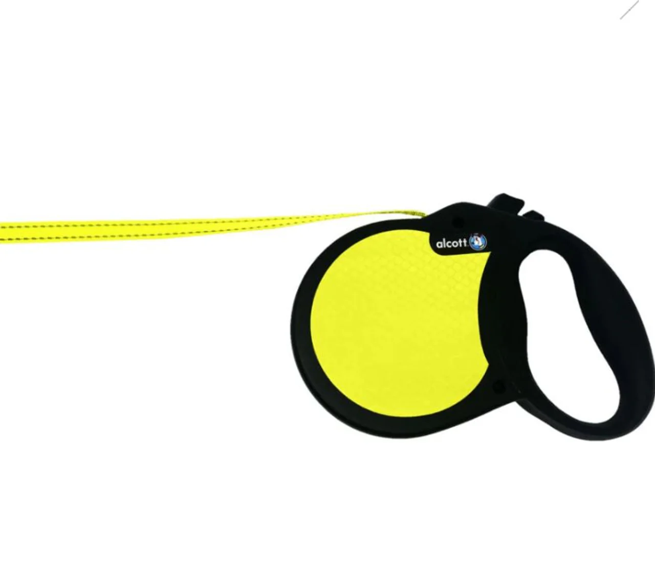 Alcott Visibility Retractable Belt Leash Yellow Small - Image 1