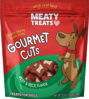 Meaty Treats Gourmet Cuts Beef and Rice Dog Treats 25oz - Image 1