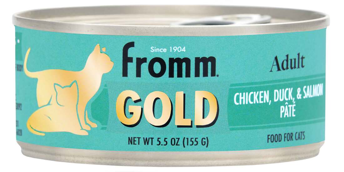 Fromm Gold Chicken Duck Salmon Pate 5.5 oz Cat Food Can - Image 1
