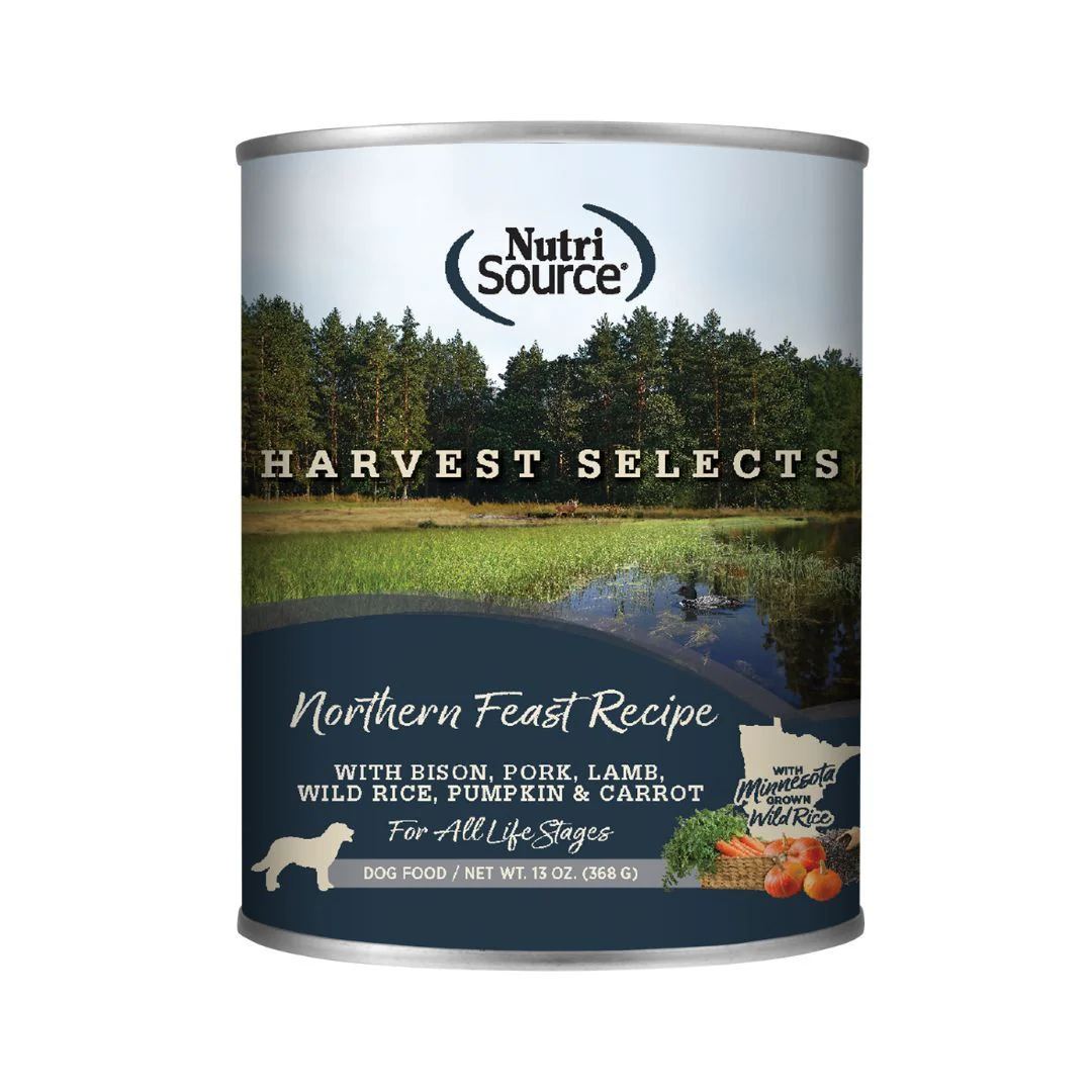 NutriSource Harvest Selects Northern Feast Wet Dog Food 12.3oz - Image 1