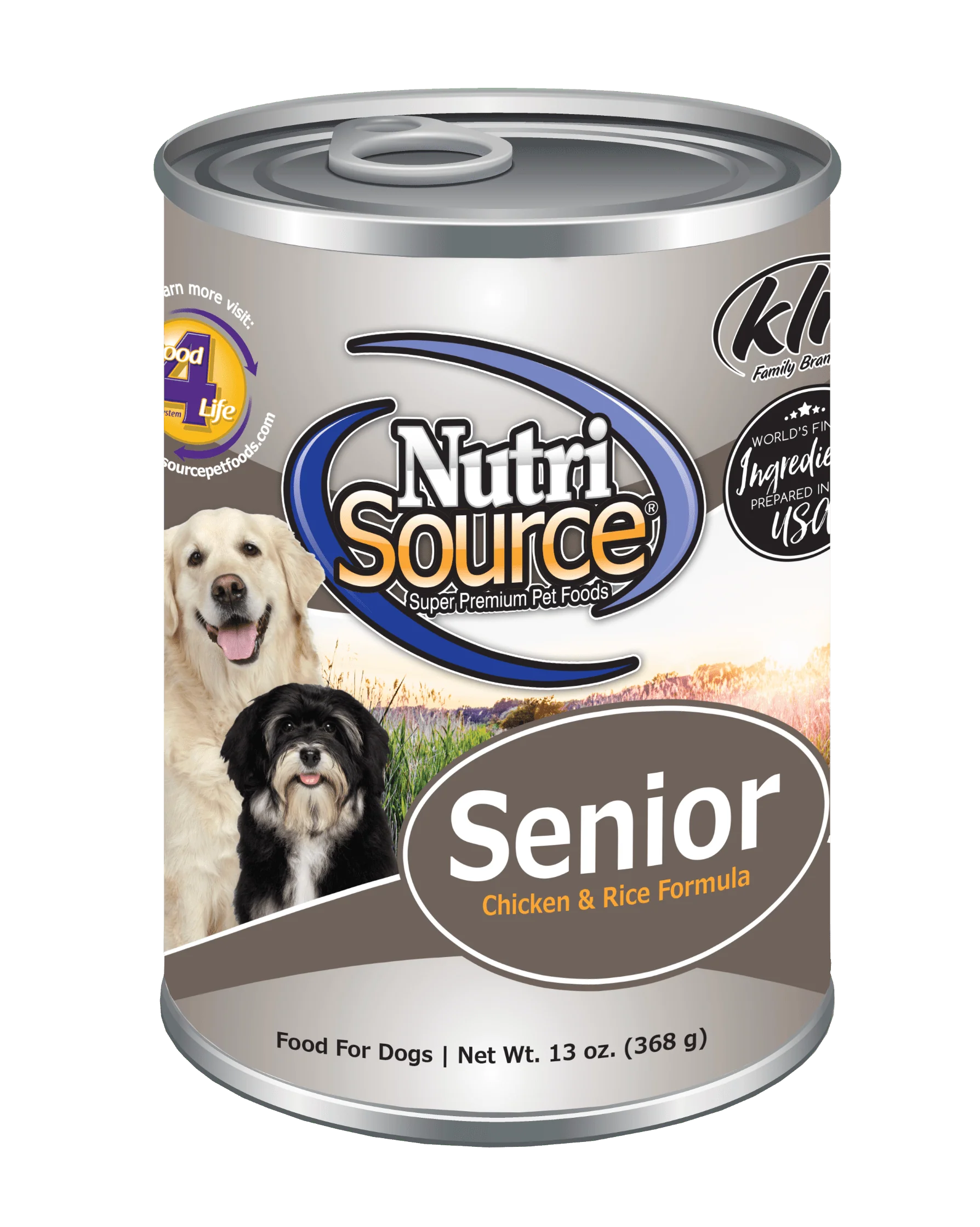 NutriSource Senior Chicken & Rice Wet Dog Food, 12.3 Oz - Image 1
