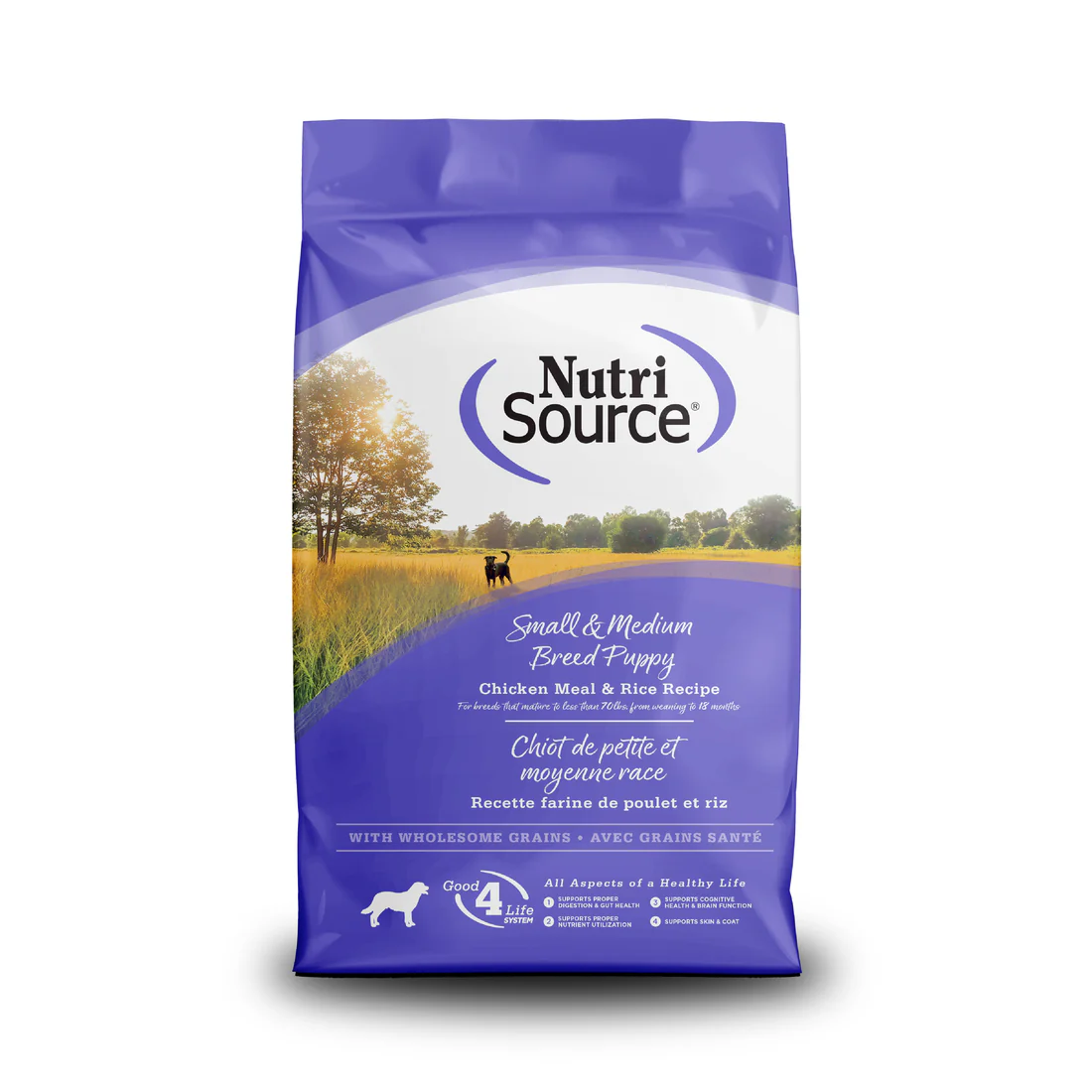 NutriSource Small Medium Breed Chicken & Rice Puppy Dry Dog Food 4lb - Image 1