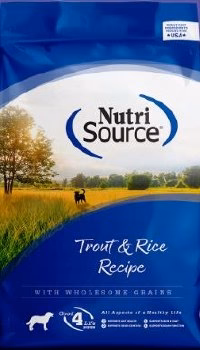 NutriSource Trout and Brown Rice Formula, Dry Dog Food, 4lb - Image 1