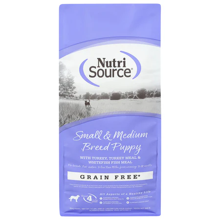 NutriSource Dog Dry Grain Free Puppy Small Medium Breed 1.5lb - Image 1