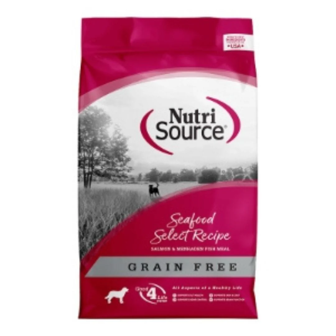 NutriSource Select Recipe Grain Free Dry Dog Food Seafood Select 12lb - Image 1
