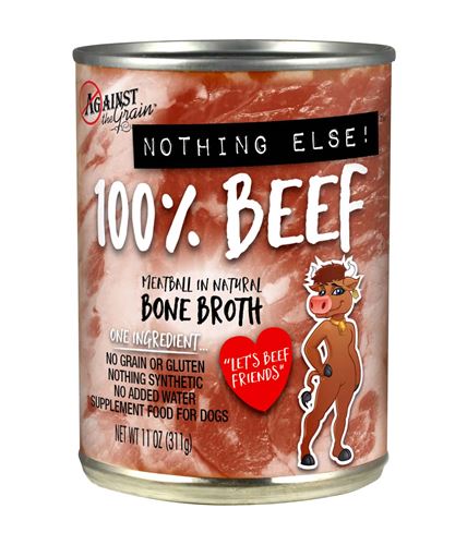 Against the Grain Nothing Else One Ingredient Beef Dog Food Beef 11 oz - Image 1