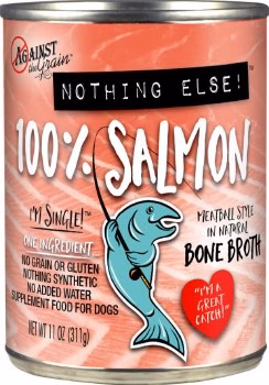 Against the Grain Nothing Else One Ingredient Salmon Dog Food 11 oz can - Image 1