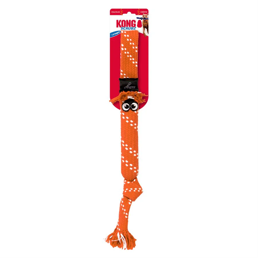 Rogz Scrubz Dog Toy Large Orange 21in - Image 1