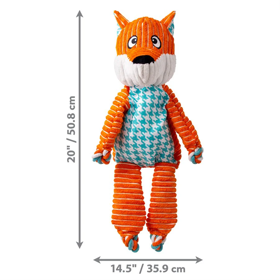 Kong Plush Dog Toy Floppy Knots Fox Jumbo Extra Large - Image 1
