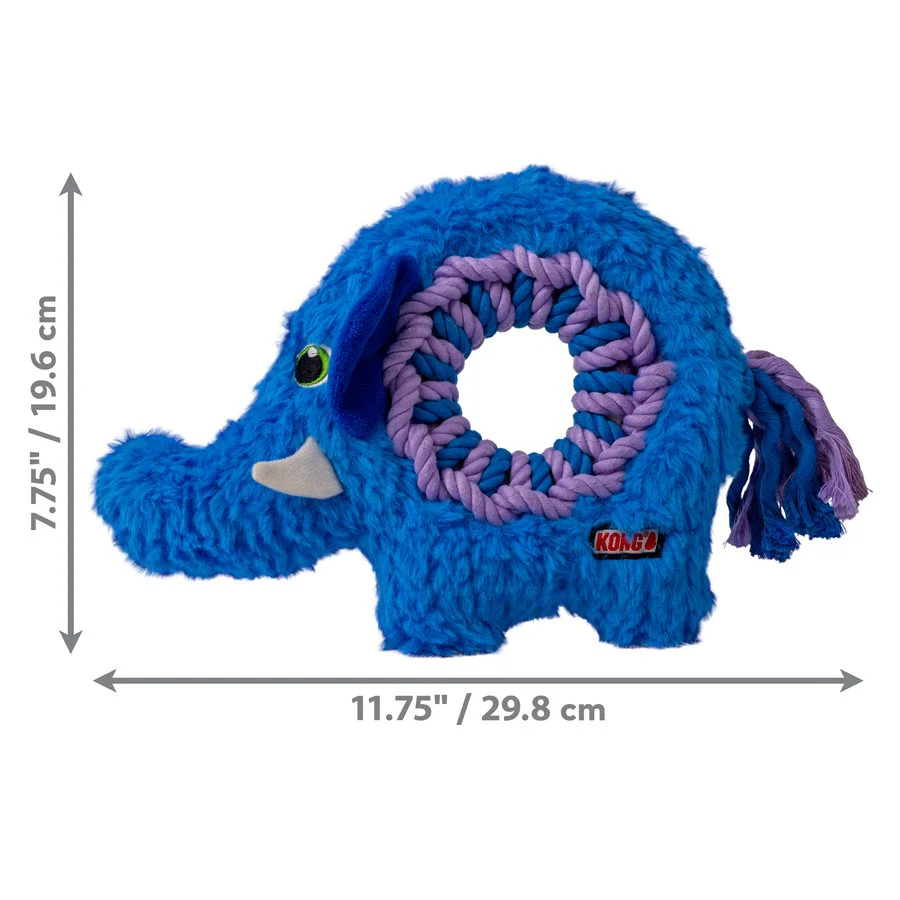Kong Plush Dog Toy Ringaroos Elephant Medium - Image 1