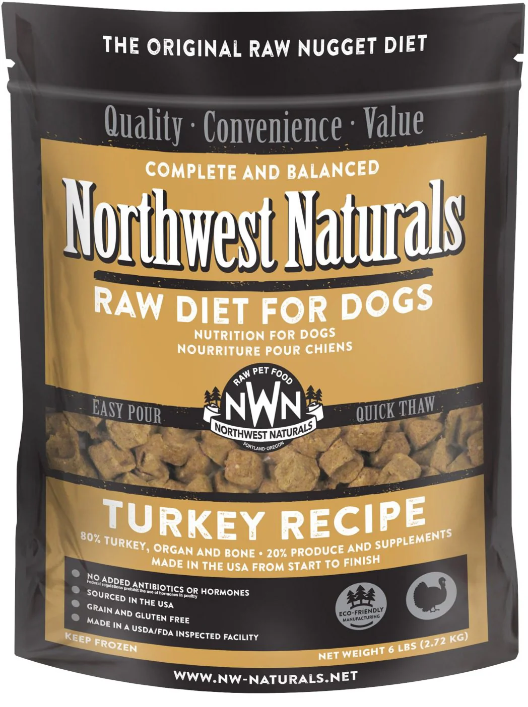 Northwest Naturals Raw Frozen Bison Nuggets - 6lb - Image 1
