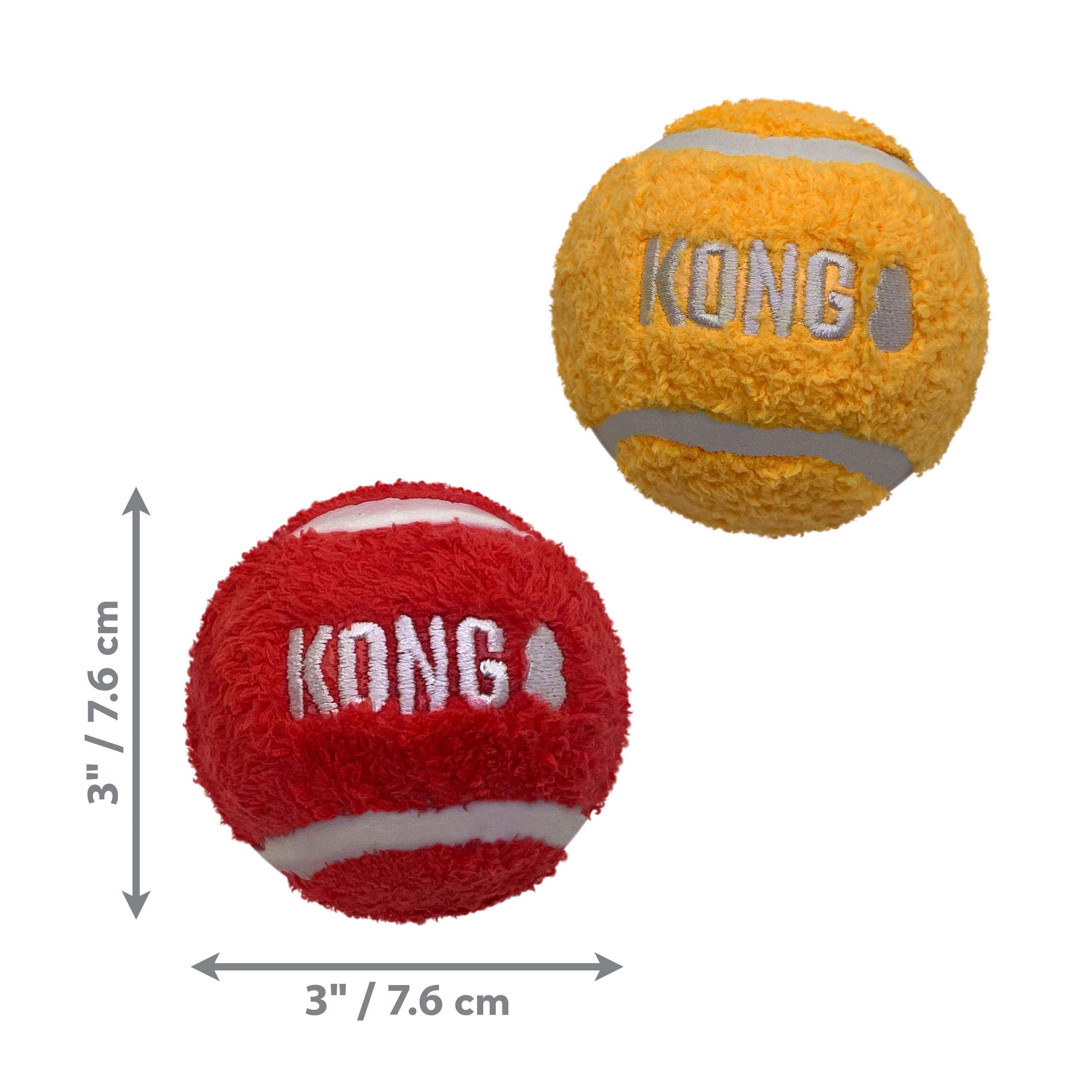 Kong Dog Toy Sport Softies Balls 2pk Assorted Large - Image 1