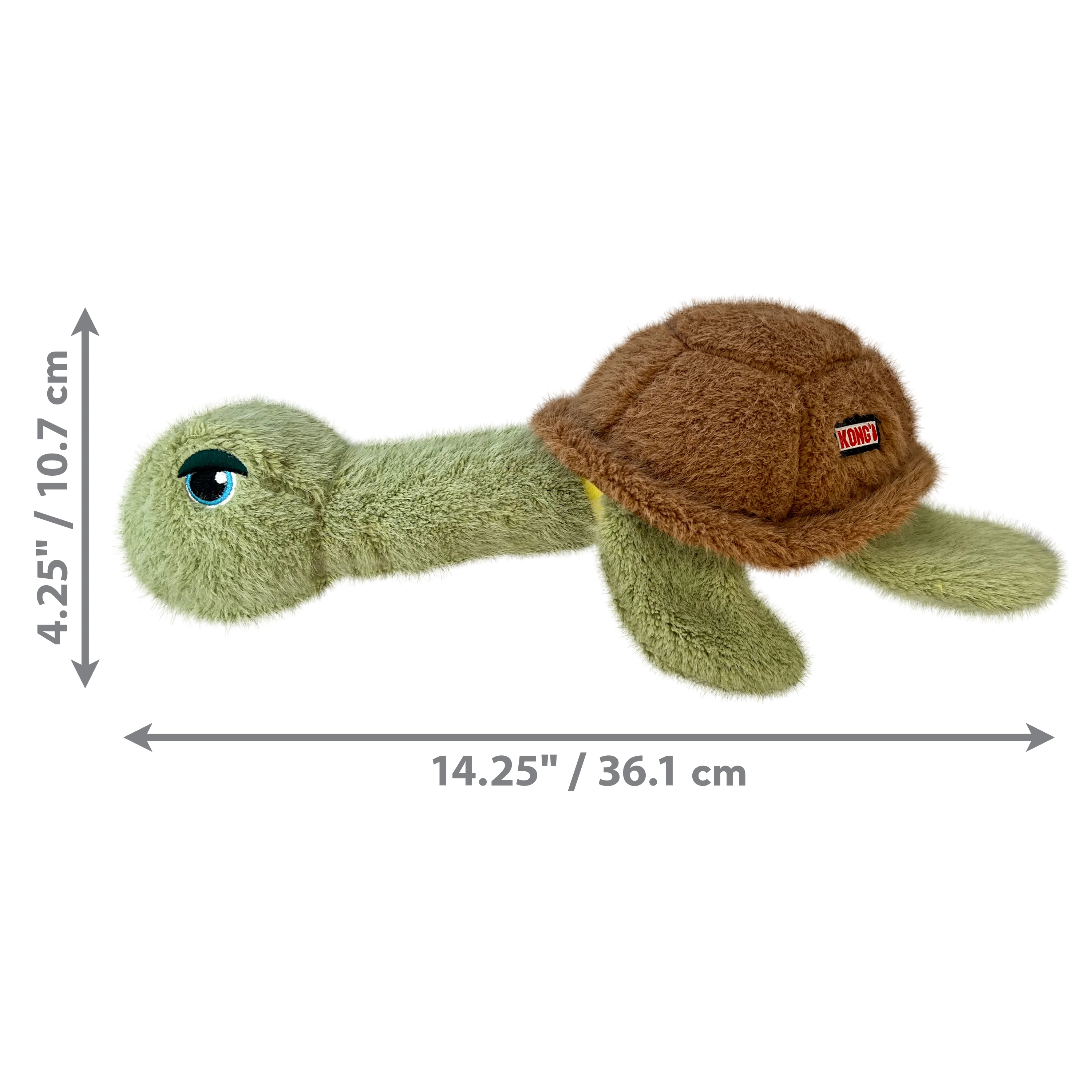Kong Dog Toy Scruffs Turtle Medium - Image 1