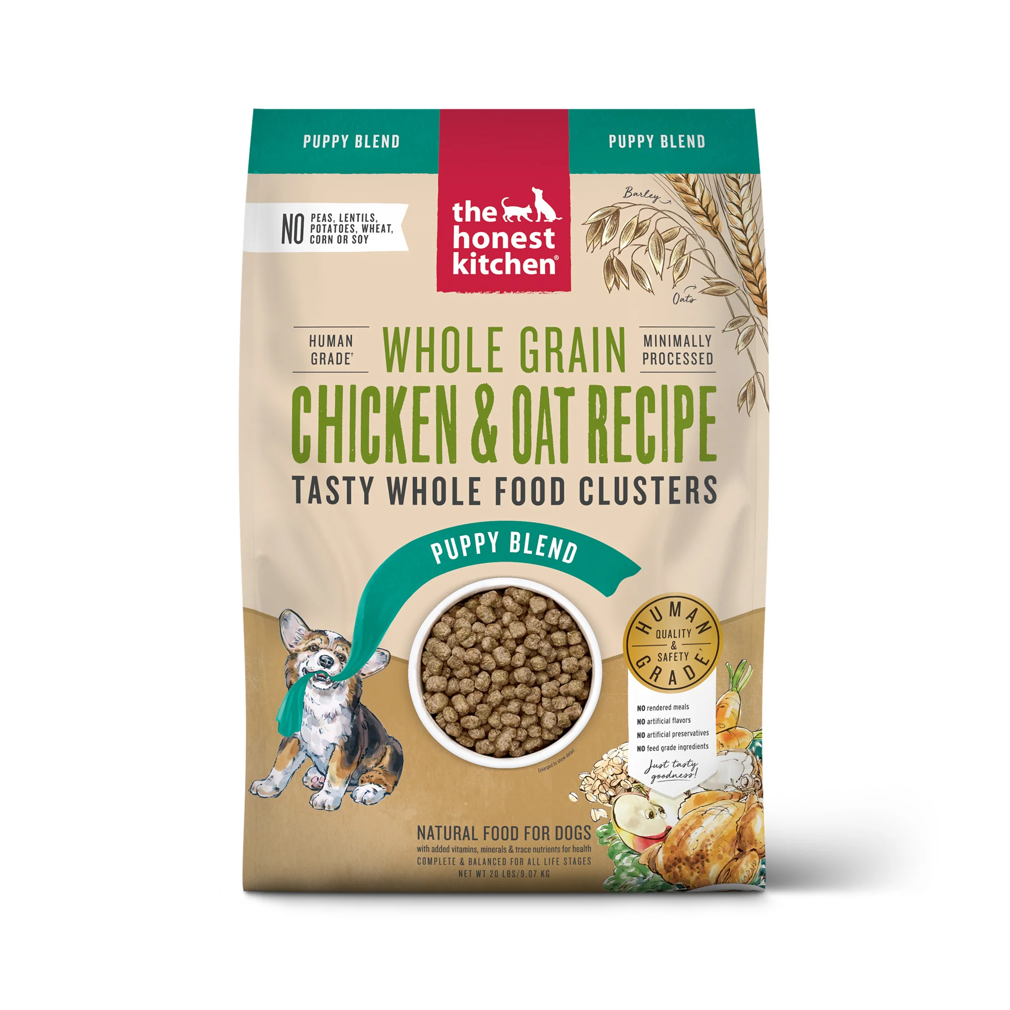 The Honest Kitchen Whole Food Clusters Puppy Whole Grain Chicken Dry Dog Food 20lb - Image 1