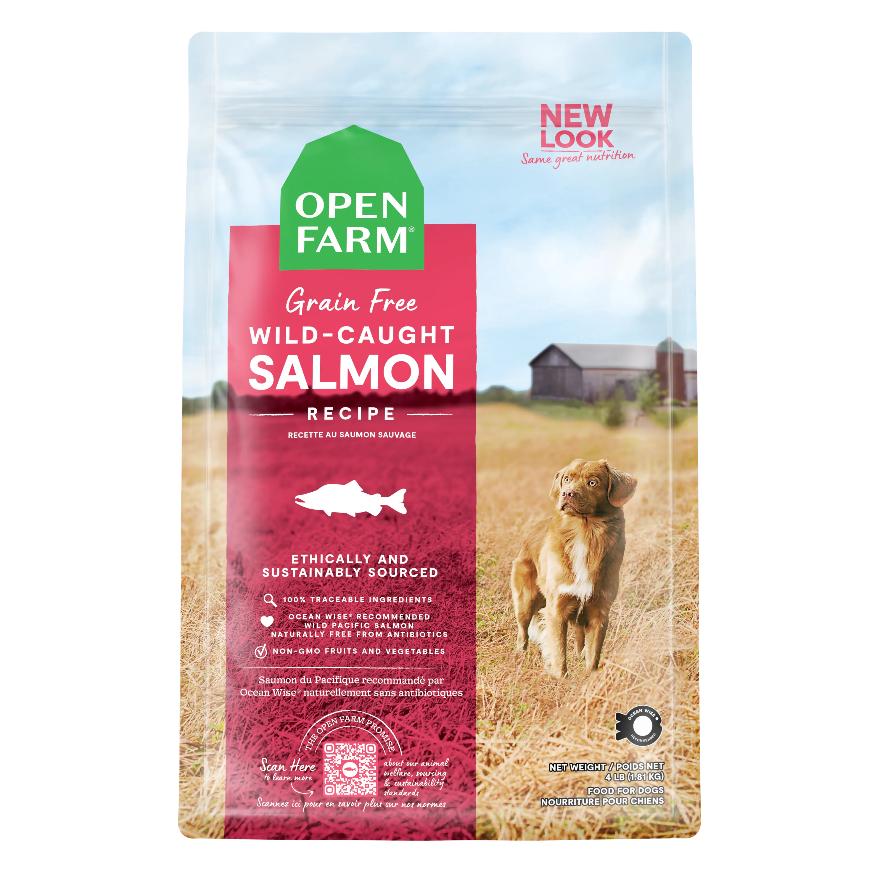 Open Farm Wild-Caught Salmon Grain Free Kibble For Dogs 11lb Bag