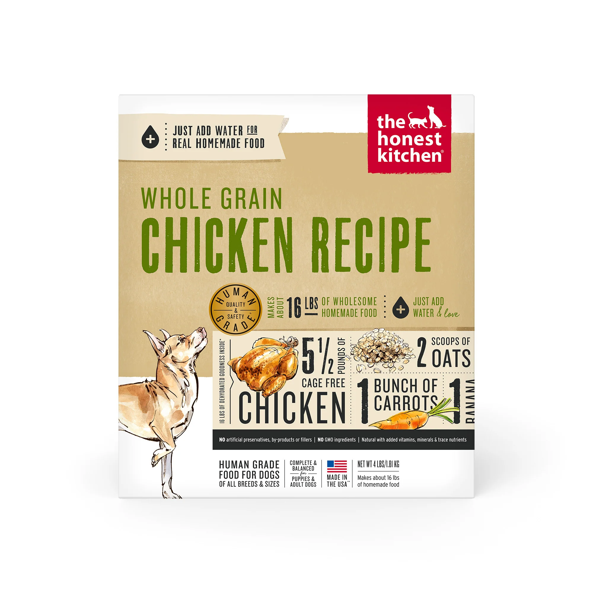 The Honest Kitchen Dehydrated Whole Grain Chicken Dog Food 4lb - Image 1