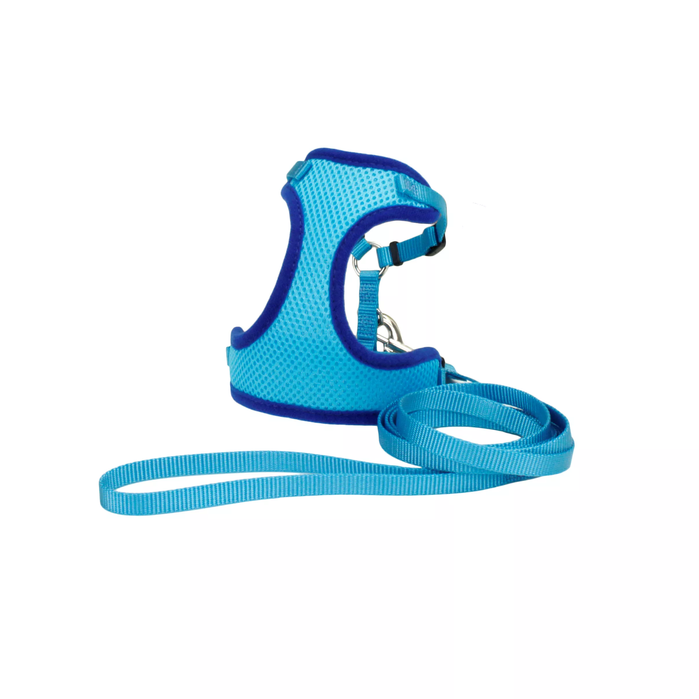 Coastal Comfort Soft 7-10in Adjustable Cat Harness with 6Ft Leash Blue Lagoon - Image 1