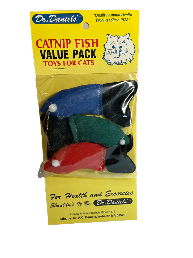 Dr Daniels Catnip Fish 3pk - Image 1