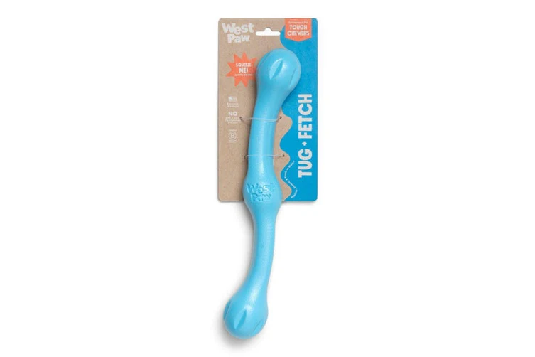 West Paw Zwig Tug & Fetch Stick Dog Toy Aqua Blue - Image 1