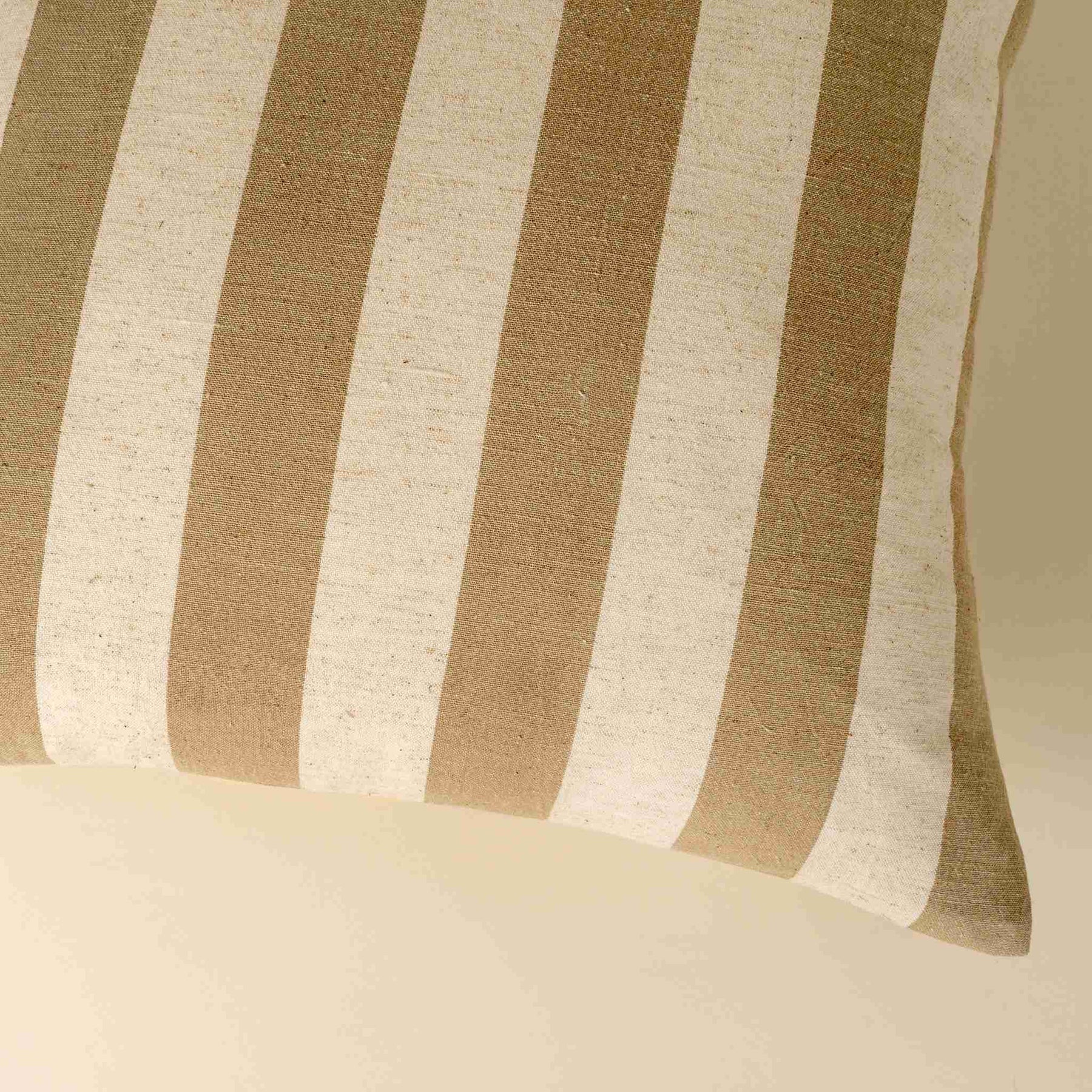 Neutral Wide Woven Stripe Pillow - Image 2