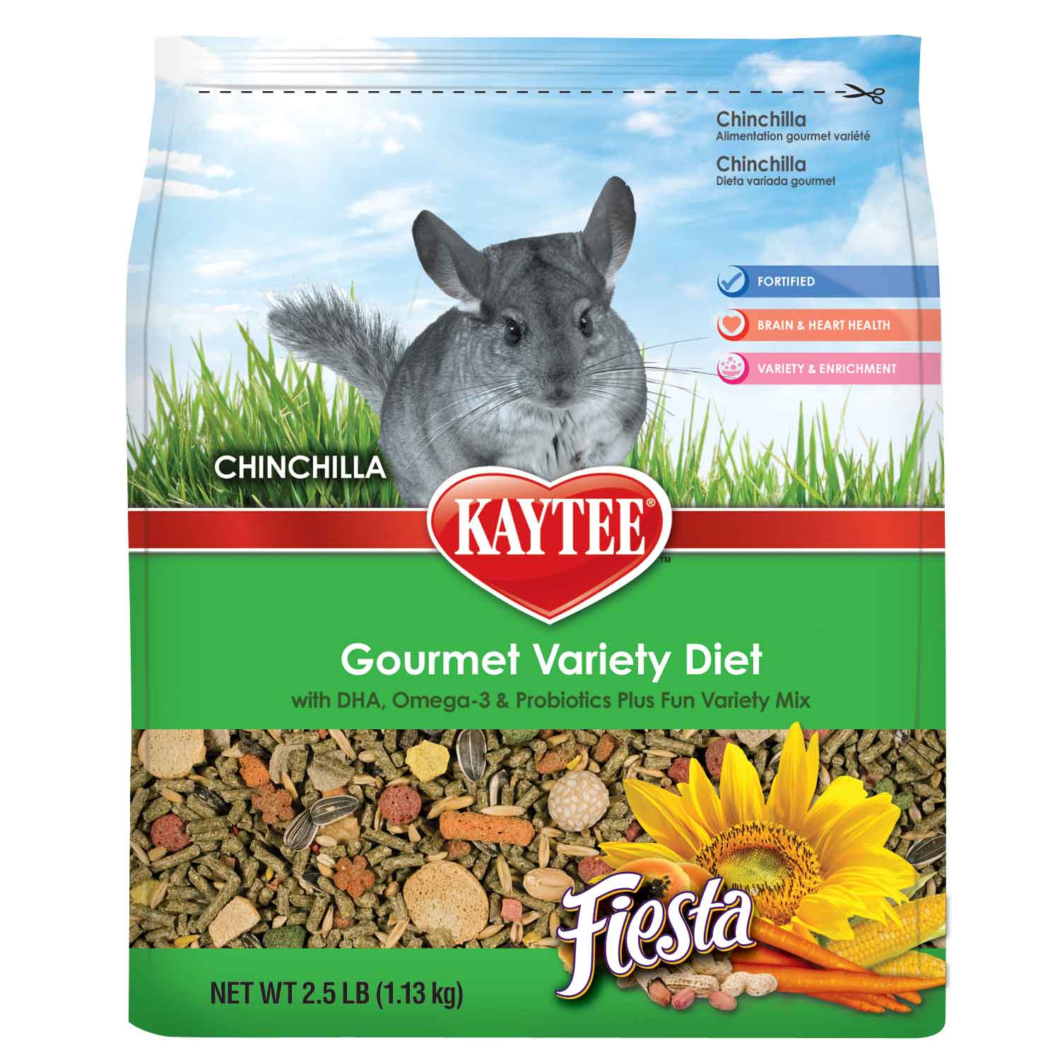 Kaytee Fiesta Chinchilla Food 2.5 pound bag - Image 1