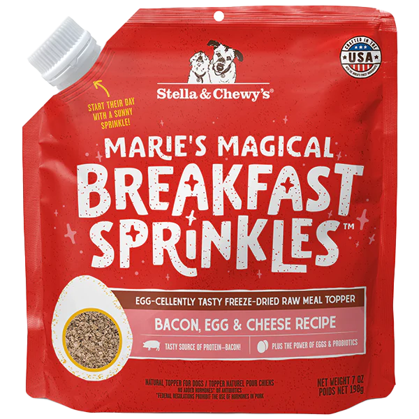 Stella&Chewys Dog Freeze Dried Dog Food Breakfast Sprinkles Bacon Egg & Cheese 7oz - Image 1