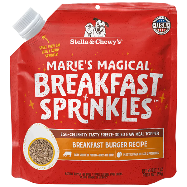 Stella&Chewys Dog Freeze Dried Dog Food  Breakfast Sprinkles Breakfast Burger 7oz - Image 1