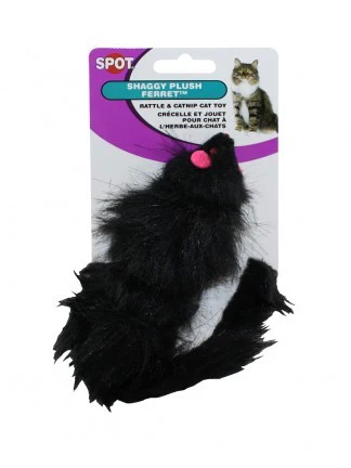 Spot Ethical Pet Cat Toy Shaggy Plush Ferret Rattle & Catnip - Image 1