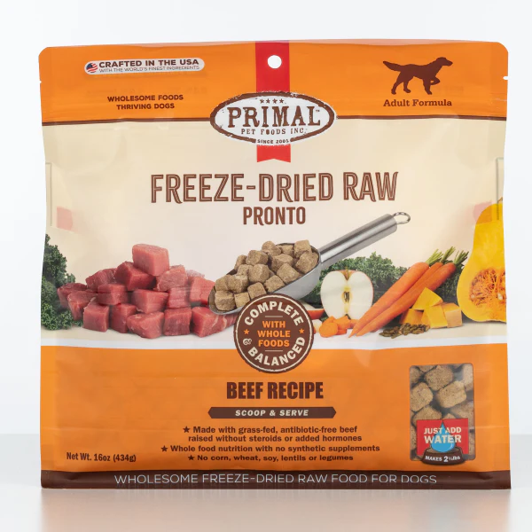 Primal Dog Freeze Dried Beef Pronto 16 oz - Image 1