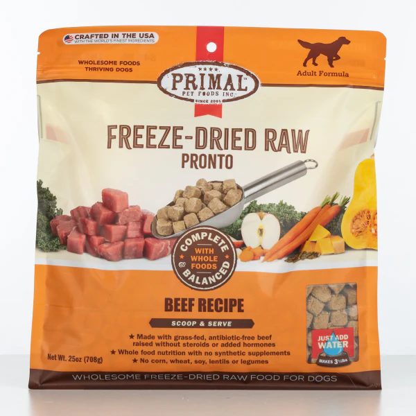 Primal Dog Freeze Dried Beef Pronto 25 oz - Image 1