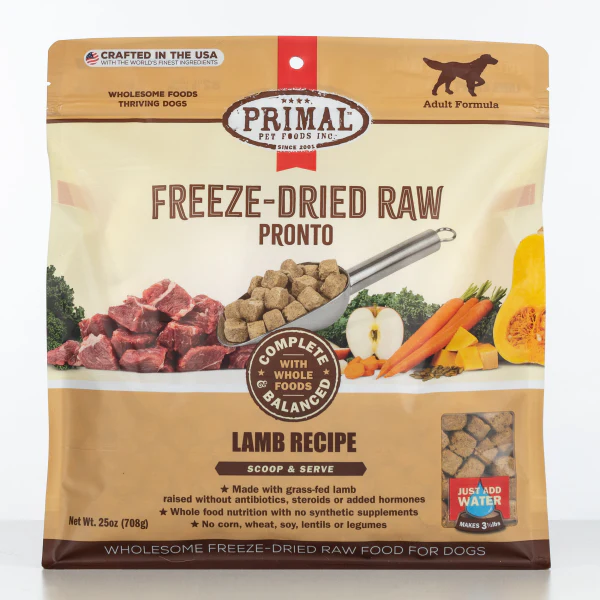 Primal Dog Freeze Dried Lamb Pronto 25 oz - Image 1