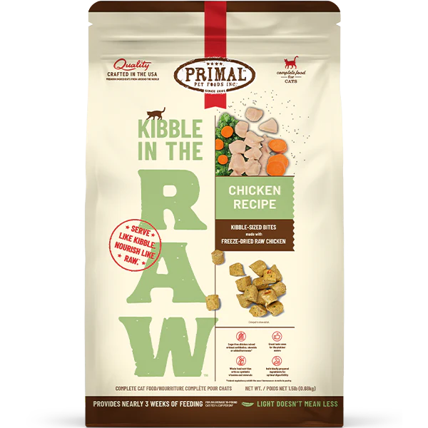 Primal Cat Kibble in the Raw Chicken 1.5 lb - Image 1